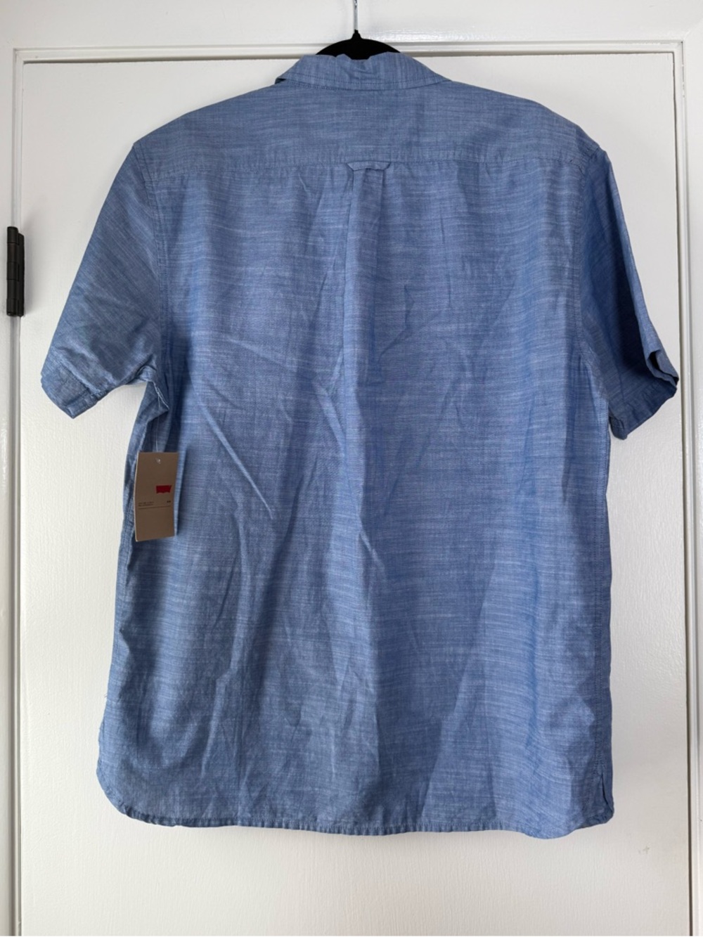 🆕 Levi’s Huxley Chambray Short Sleeve Woven Casual Button Front Shirt Relaxed - Picture 6 of 6